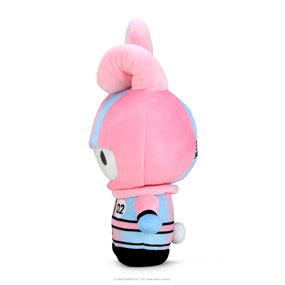 Sanrio Hello Kitty and Friends Tokyo Speed Racer My Melody 13-inch plush toy, soft and cuddly character from the Sanrio collection.