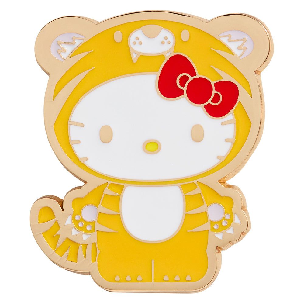 Sanrio Hello Kitty Chinese Zodiac enamel pin series featuring mouse design, collectible enamel pins with colorful details.
