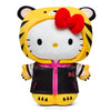 Sanrio Hello Kitty Chinese Zodiac Year of the Tiger 13-inch plush in black and cream edition, soft and cuddly toy.