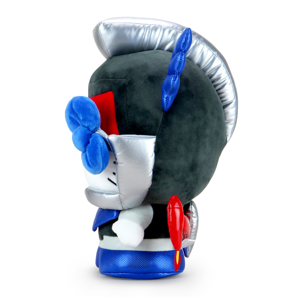 Sanrio Hello Kitty Cosplay Kaiju Mechazoar Plush in Mechazoar Knight Edition with detailed plush design and vibrant colors.