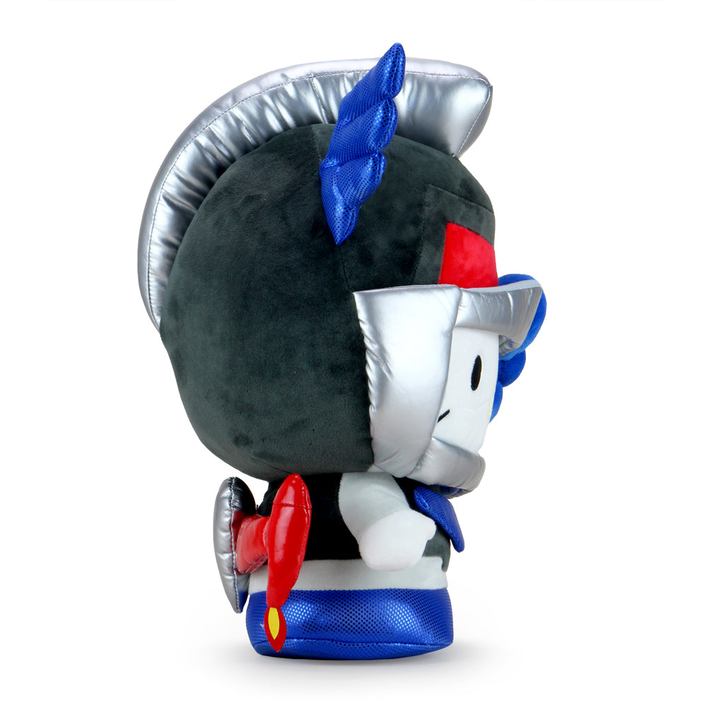 Sanrio Hello Kitty® Cosplay Kaiju Mechazoar plush, Mechazoar Knight Edition, featuring a soft, detailed cartoon-style plush toy.