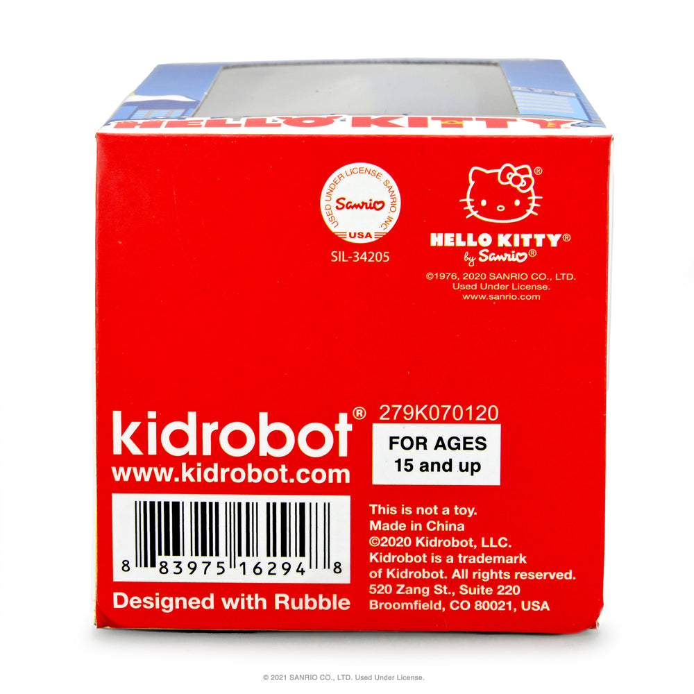 Sanrio Hello Kitty Kaiju Monsters 3-inch collectible vinyl figure by Kidrobot featuring Aquados blue wave design.