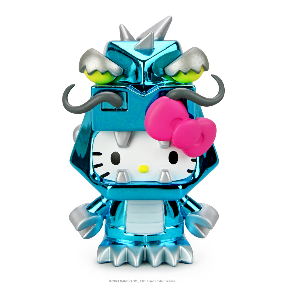 Hello Kitty® Kaiju Monsters 3-inch vinyl collectible figure by Kidrobot, featuring AquaDos Blue Wave design, Sanrio character.