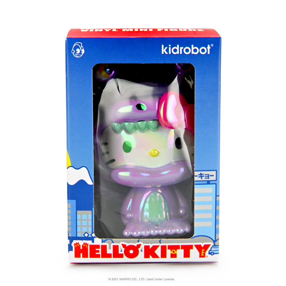 Hello Kitty Kaiju Monsters 3-inch collectible vinyl figure by Kidrobot, featuring Aquados Blue Wave design.