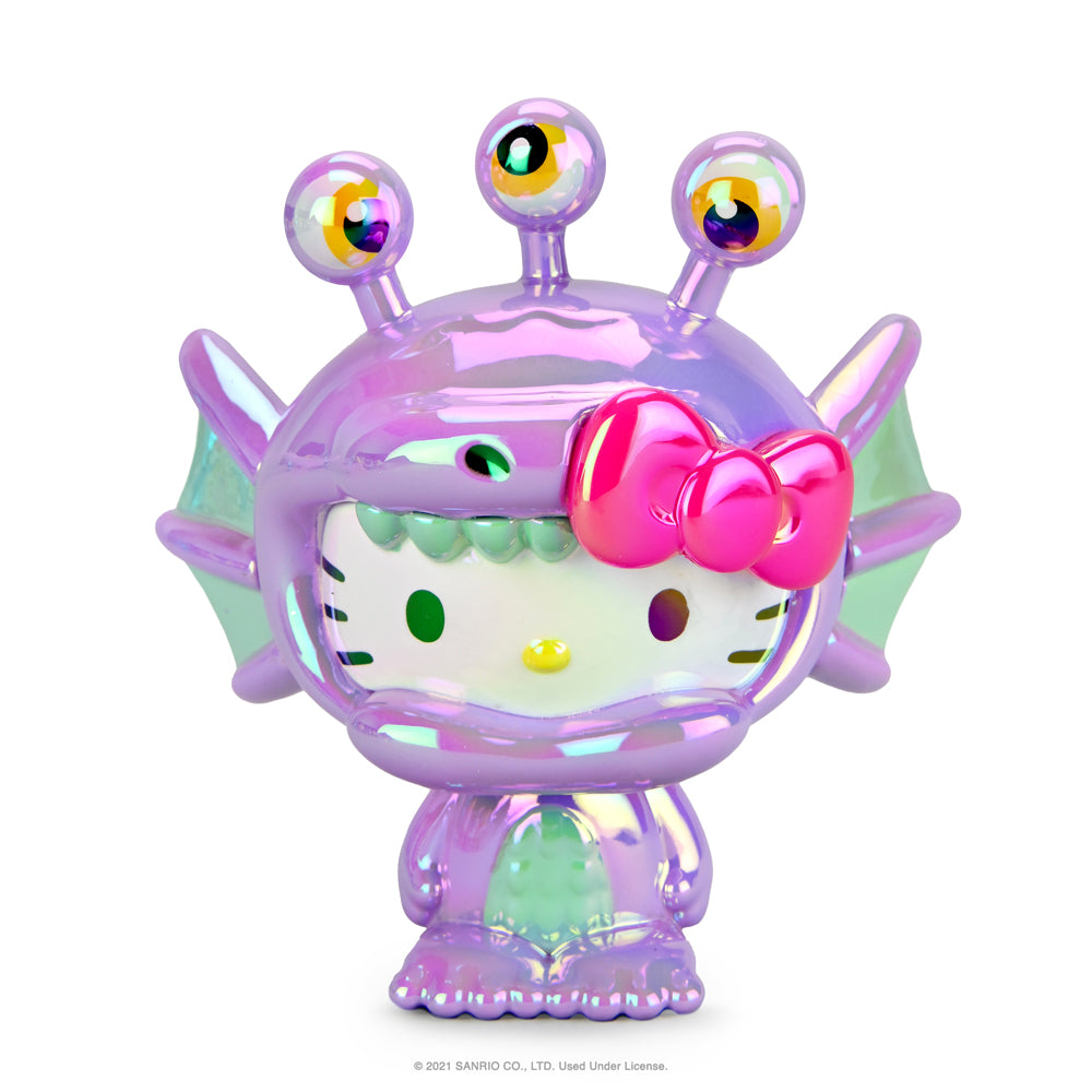 Hello Kitty® Kaiju Monsters 3-inch collectible vinyl figure by Kidrobot, featuring Aquados in blue wave design.