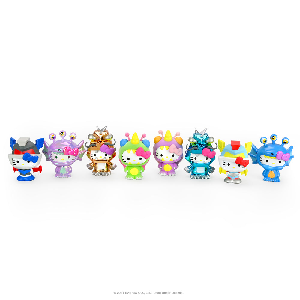 Sanrio Hello Kitty Kaiju Monsters 3-inch collectible vinyl figure by Kidrobot, featuring Aquados Blue Wave design.