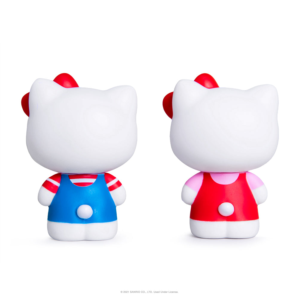 Sanrio Hello Kitty mini figure classic 2-pack set by Kidrobot, featuring vinyl collectible figures with iconic Hello Kitty design.