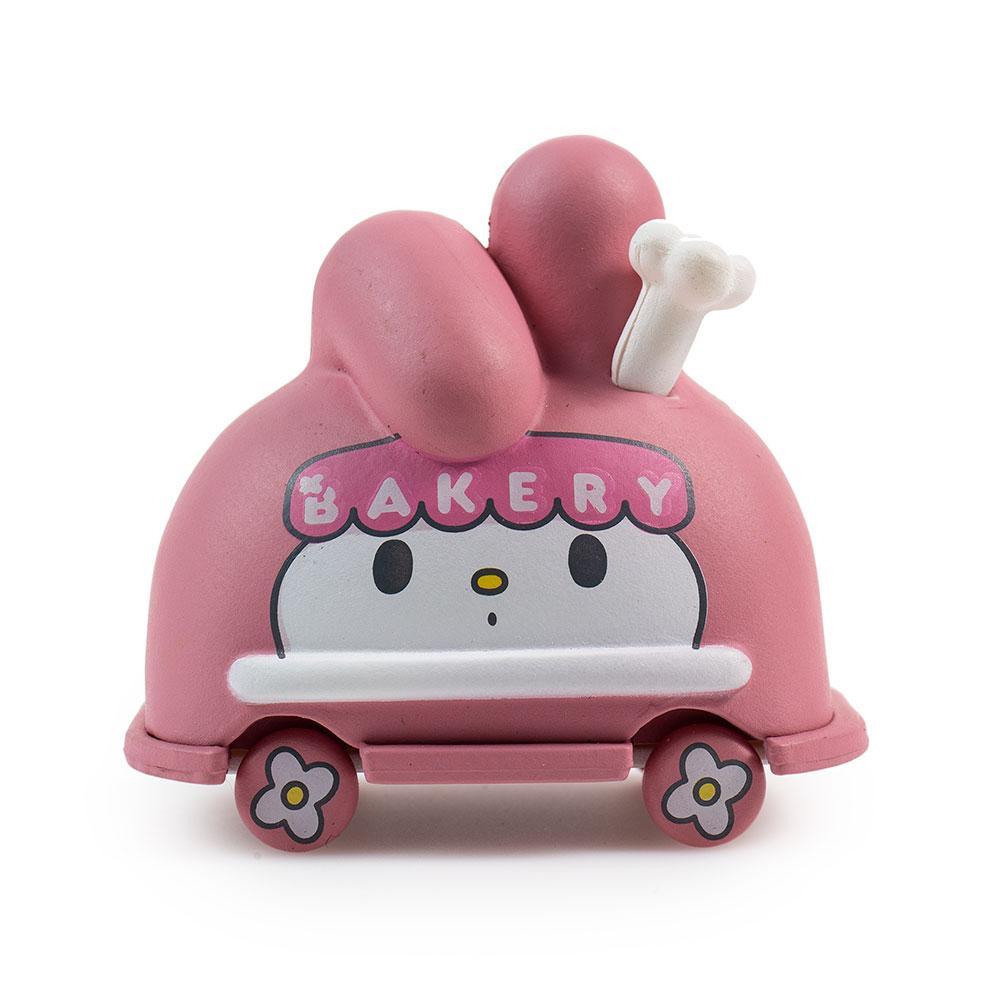 Hello Sanrio Micro Vehicle blind bag series art figure by Kidrobot, vinyl collectible with Hello Sanrio character design.