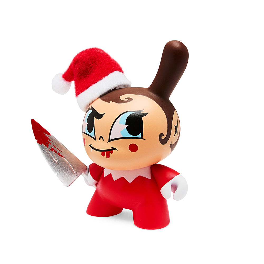 Kidrobot Holiday Dunny set featuring 3-inch Nice and Evil Elf figures from the Go Elf Yourself collection.