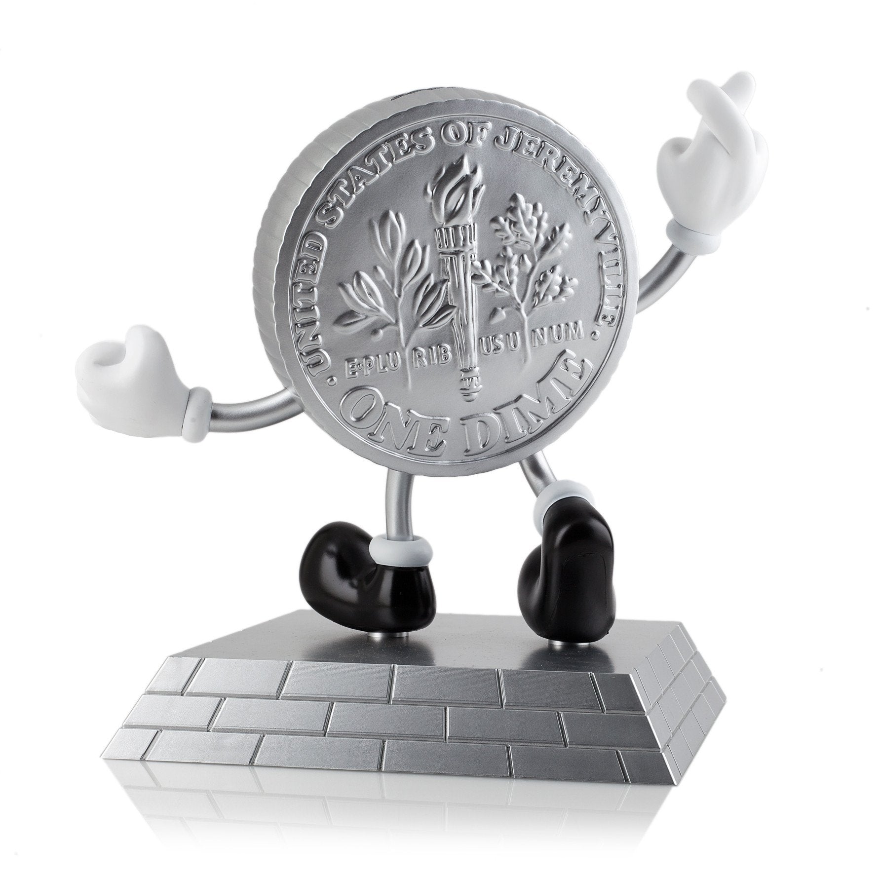 Jeremyville Lucky Money Coin vinyl art toy bank featuring a colorful, whimsical design and a slot for saving coins.