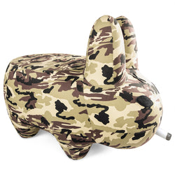 Kidrobot Art Giant Camo Smorkin' Labbit Stool featuring a bold camo ...