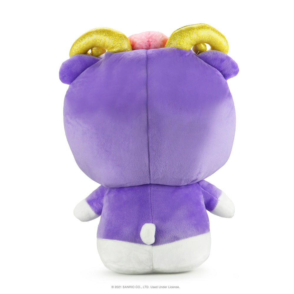 Sanrio Kidrobot Hello Kitty Zodiac Aries plush, medium-sized soft toy featuring Aries-themed design and plush fabric.