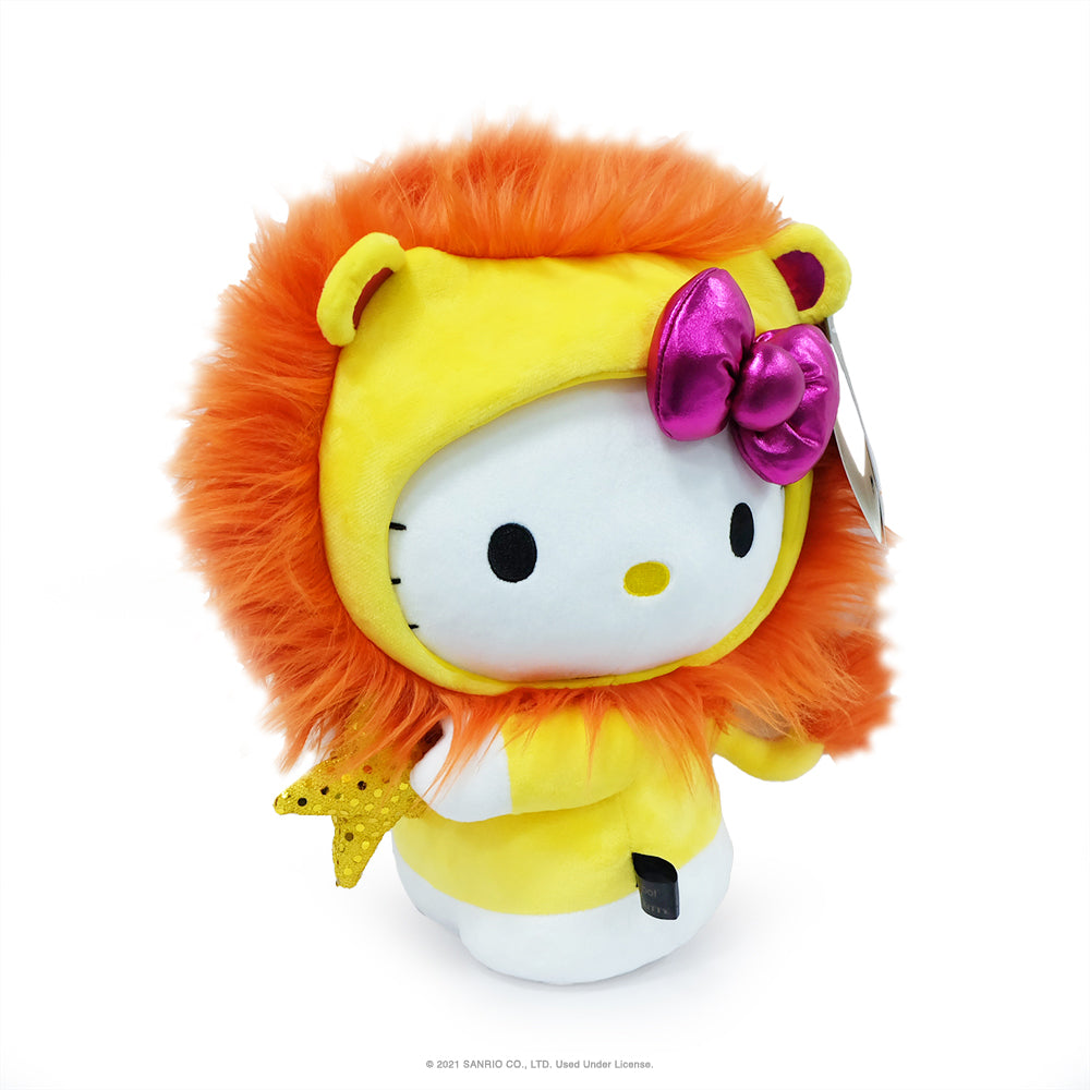 Sanrio Kidrobot Hello Kitty Zodiac Medium Plush Leo Edition featuring a soft plush Leo cat with zodiac-themed design.