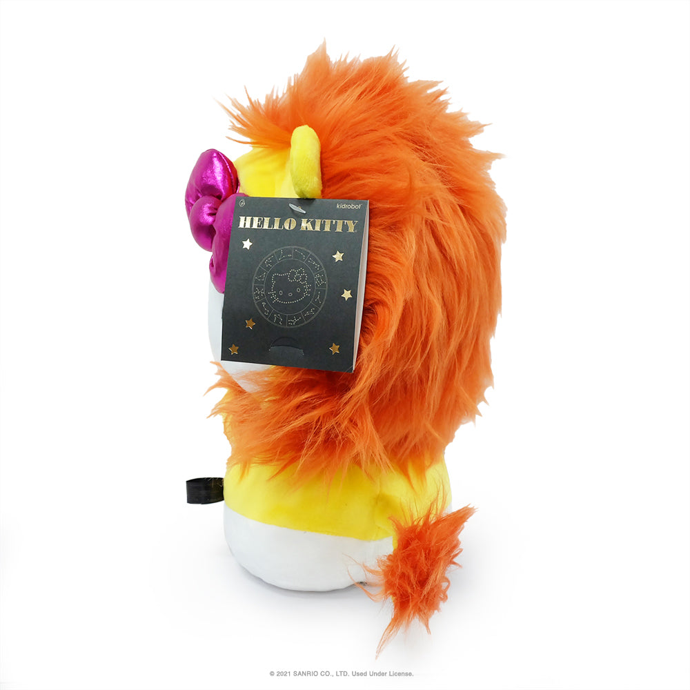 Kidrobot Hello Kitty Zodiac Medium Plush Leo Edition by Sanrio featuring a soft plush of Hello Kitty with Leo zodiac details.