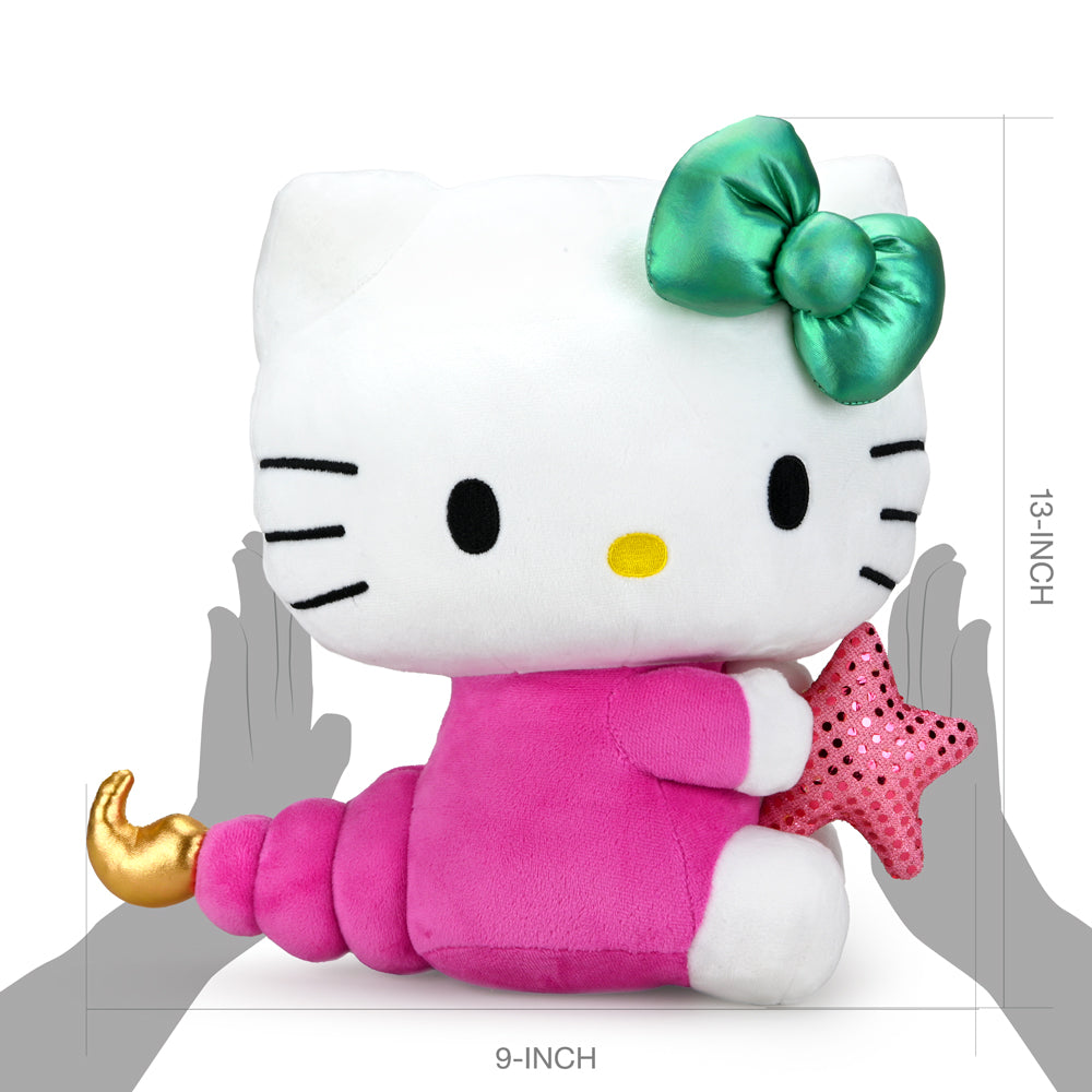 Kidrobot Hello Kitty Scorpio Zodiac plush by Sanrio featuring a soft, medium-sized plush of Hello Kitty dressed as the Scorpio star sign.