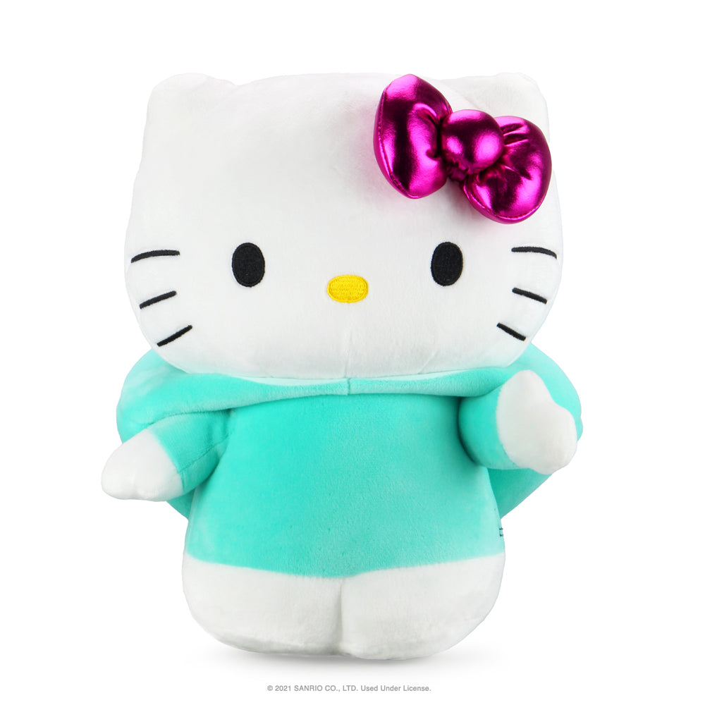 Sanrio Kidrobot Hello Kitty Taurus Zodiac plush, medium-sized soft toy featuring Hello Kitty dressed as the Taurus zodiac sign.