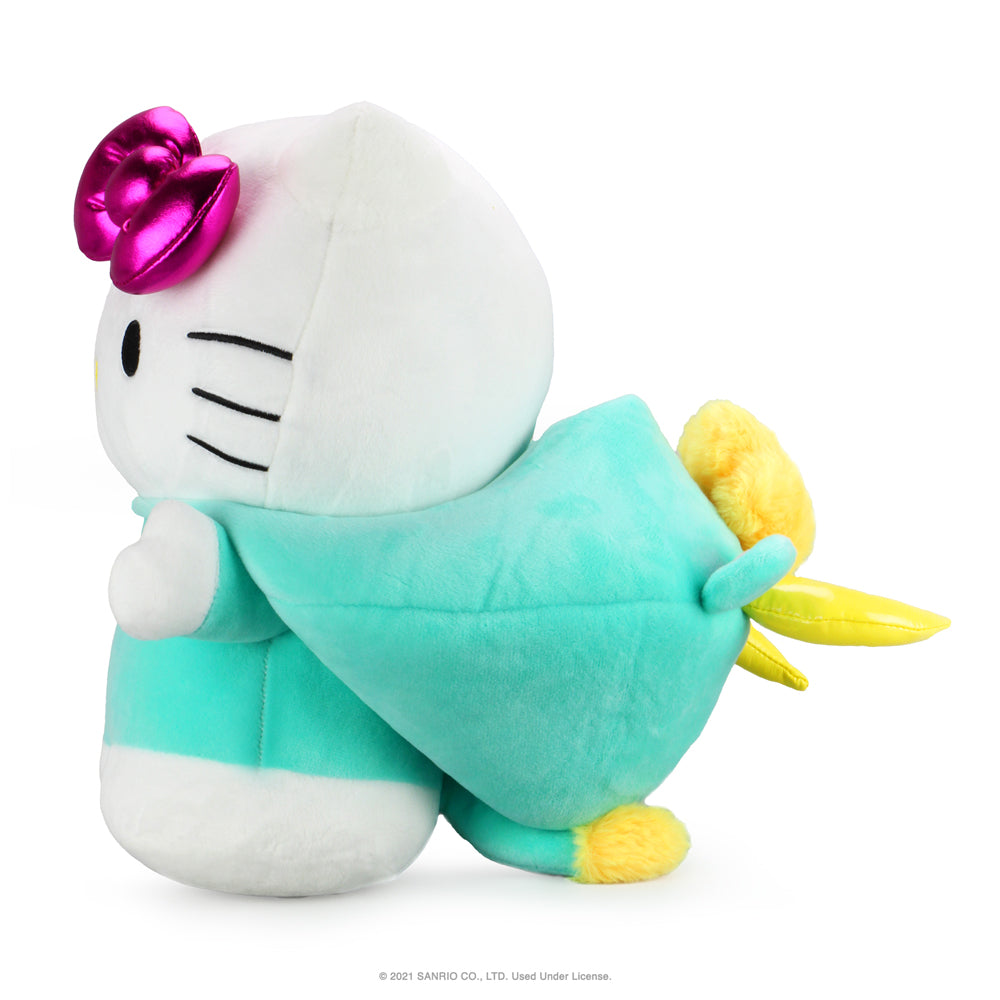 Kidrobot Hello Kitty Zodiac Taurus plush by Sanrio, medium-sized soft toy featuring Hello Kitty dressed as Taurus zodiac sign.