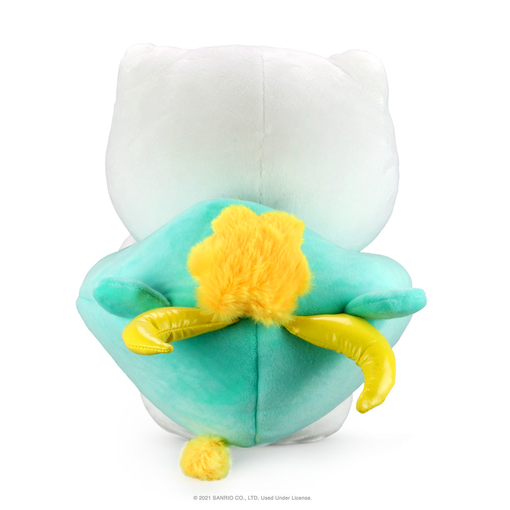 Sanrio Kidrobot Hello Kitty Taurus Zodiac plush toy, medium size, featuring Hello Kitty dressed as the Taurus zodiac sign.