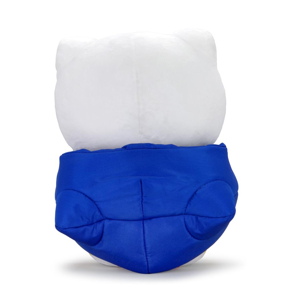 Sanrio Kidrobot x Hello Kitty sports plush toy featuring Hello Kitty in sporty attire, soft and cuddly for kids and collectors.