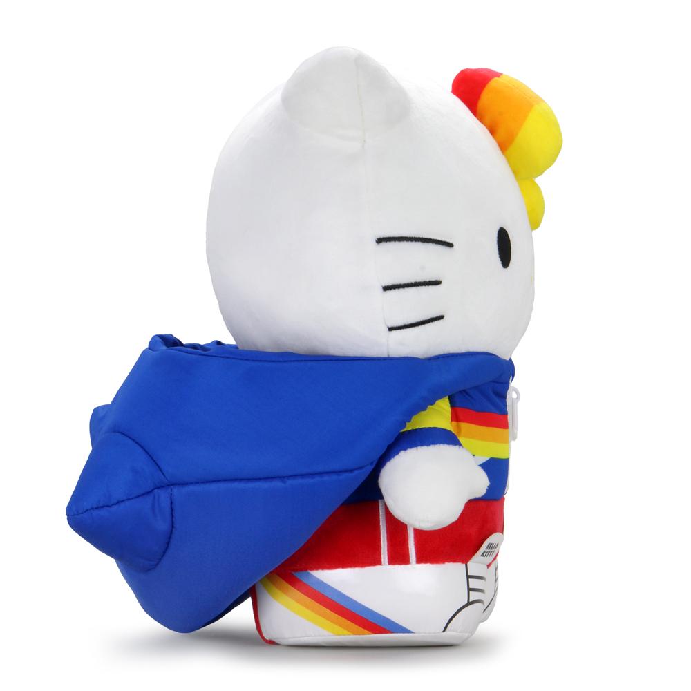 Kidrobot x Hello Kitty plush toy featuring a sporty design, soft fabric, and recognizable Hello Kitty character from Sanrio.