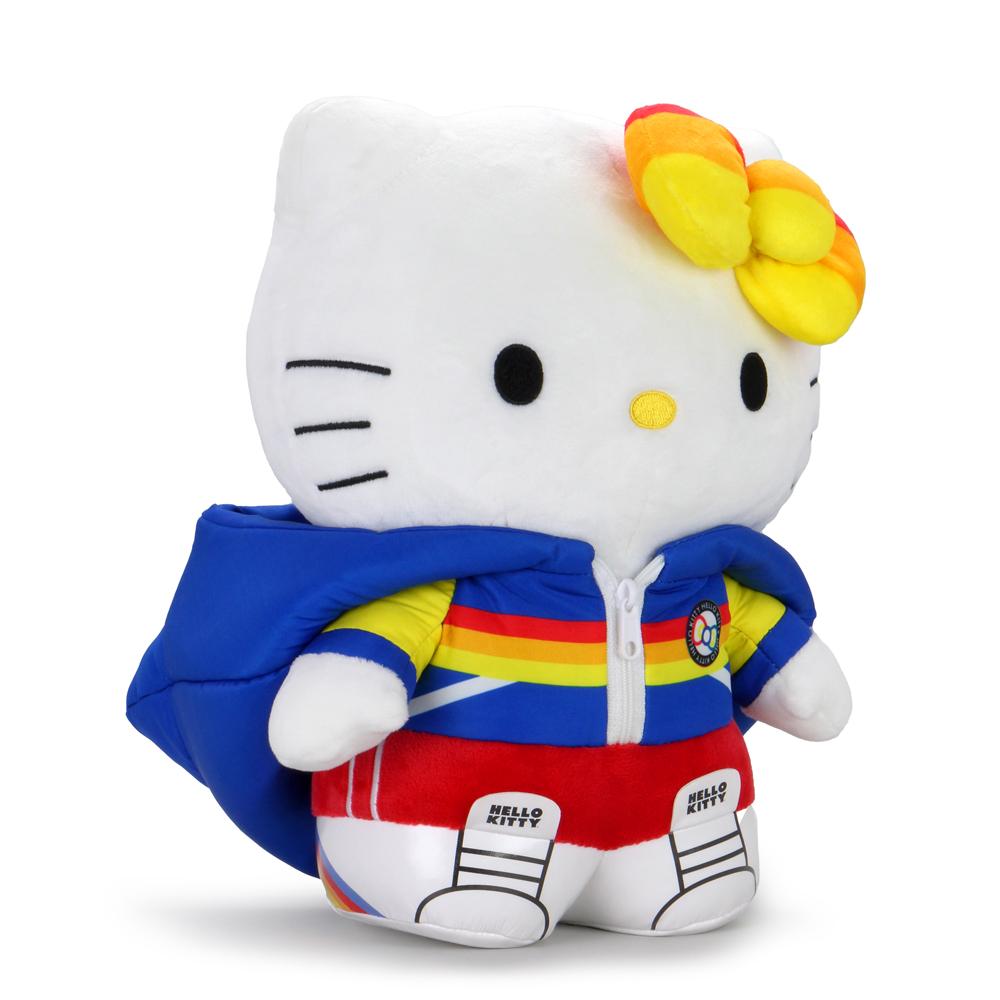 Kidrobot x Hello Kitty plush toy featuring a sporty design, soft fabric, and embroidered details, made by Sanrio.