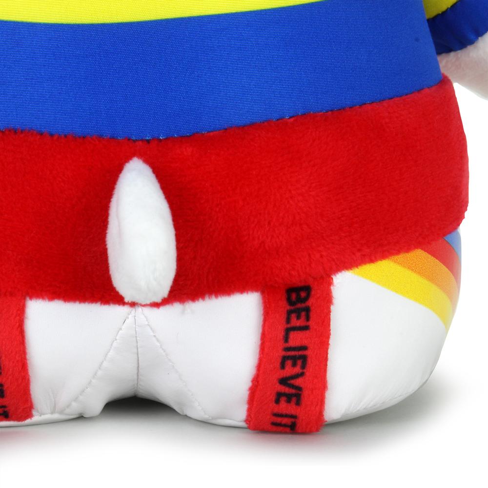 Sanrio Kidrobot x Hello Kitty sports plush toy showing Hello Kitty in athletic outfit with a soft, cuddly texture.