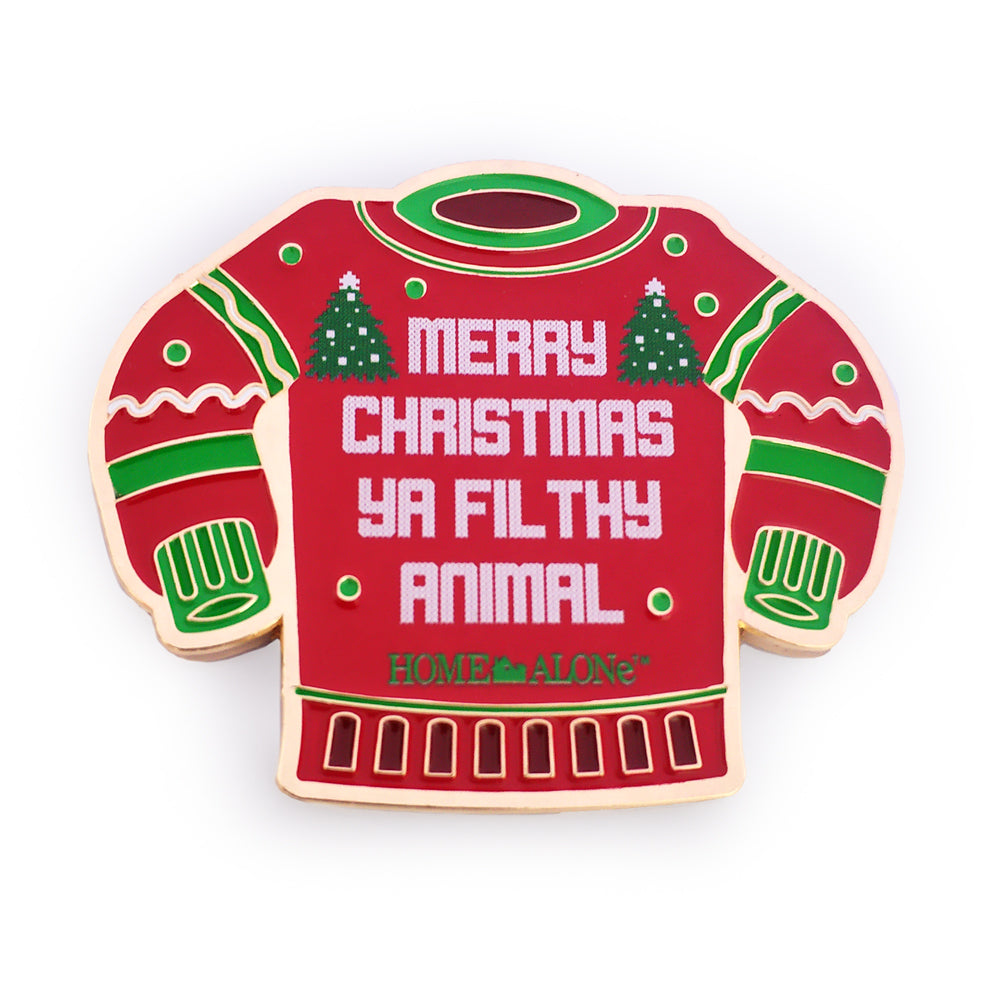 Kidrobot x Home Alone 30th Anniversary enamel pins featuring Little Nero's Pizza in colorful enamel with detailed design.