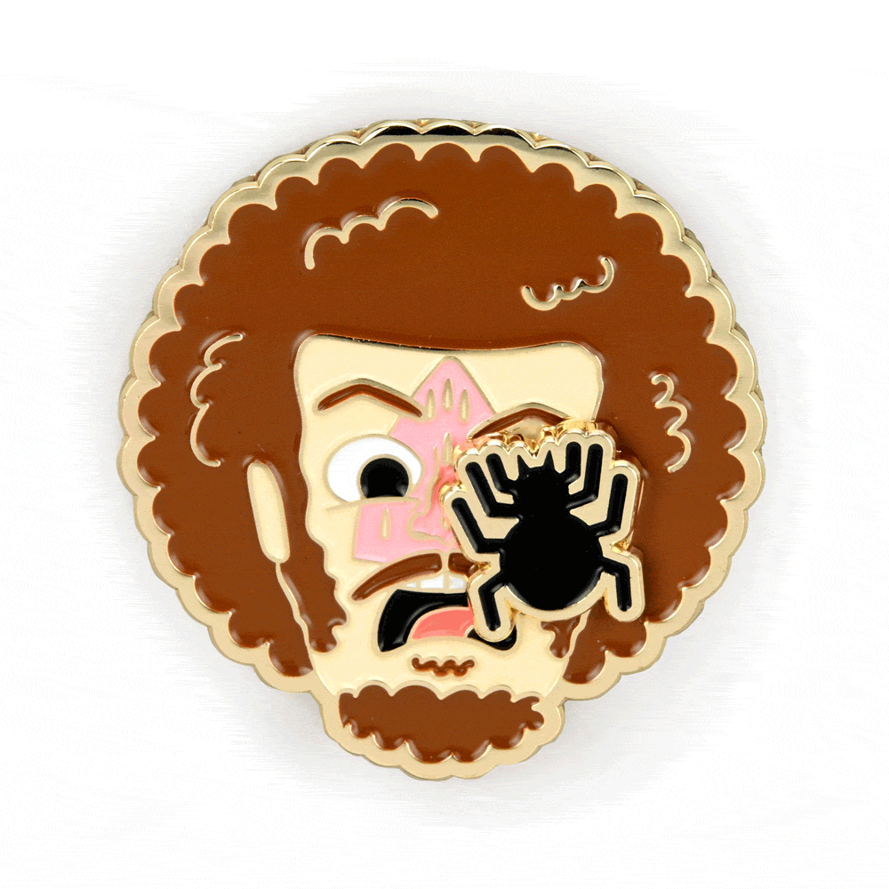 Kidrobot x Home Alone 30th Anniversary enamel pins featuring Little Nero's Pizza in vibrant, multi-color design.