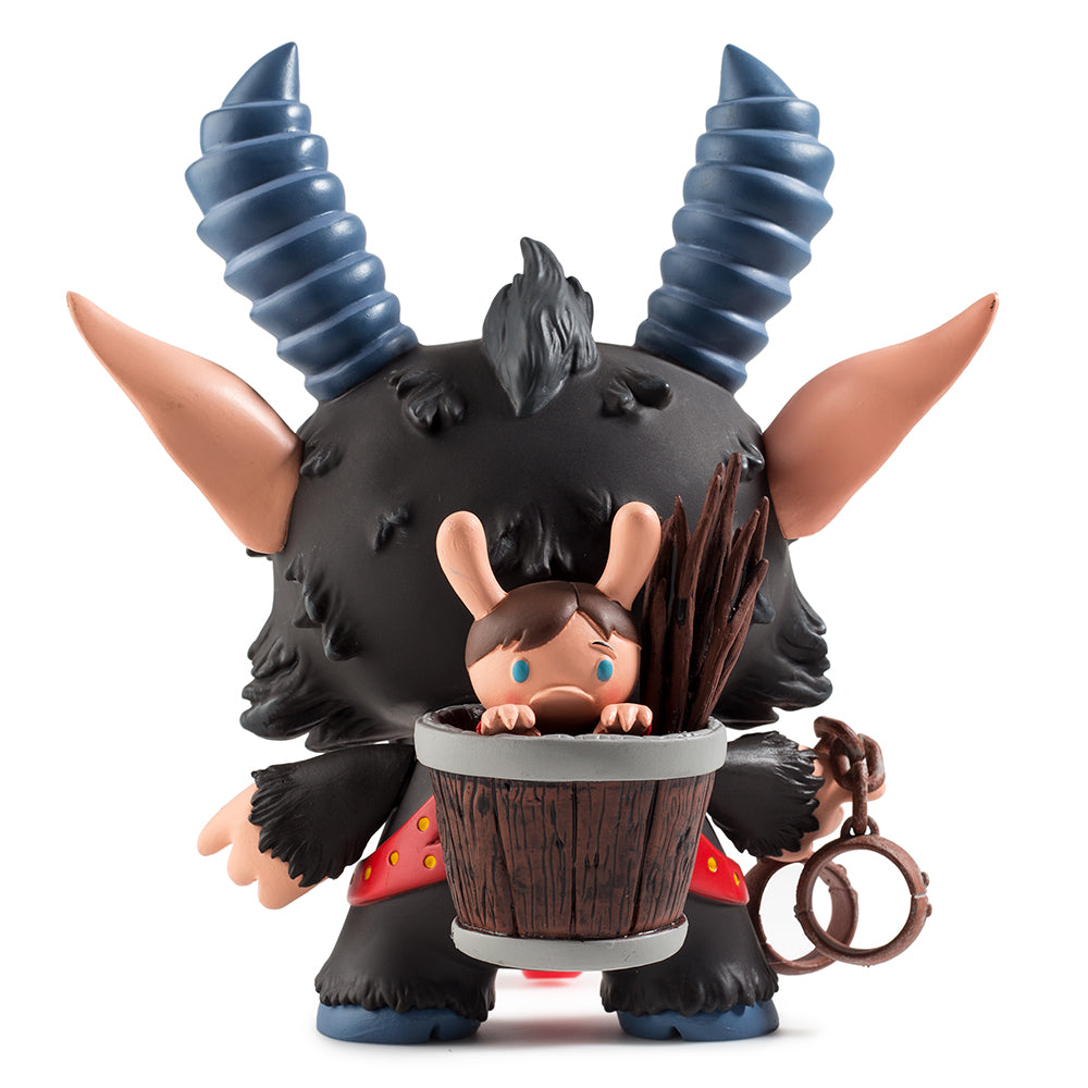 5-inch KRAMPUS Dunny art figure by Scott Tolleson featuring detailed design and unique holiday-themed character.