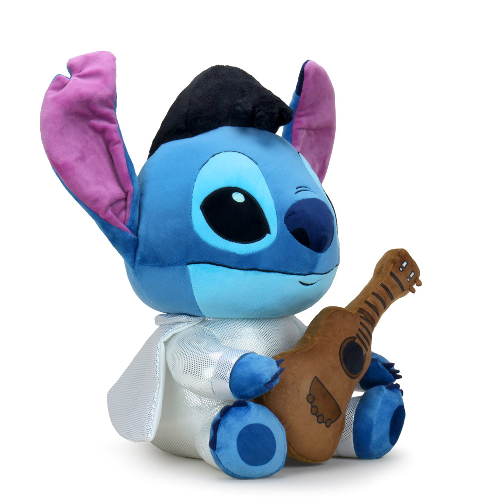 Disney Lilo and Stitch Elvis Stitch 16-inch hugging plush with vibrating feature, soft plush toy from the HugMe collection.