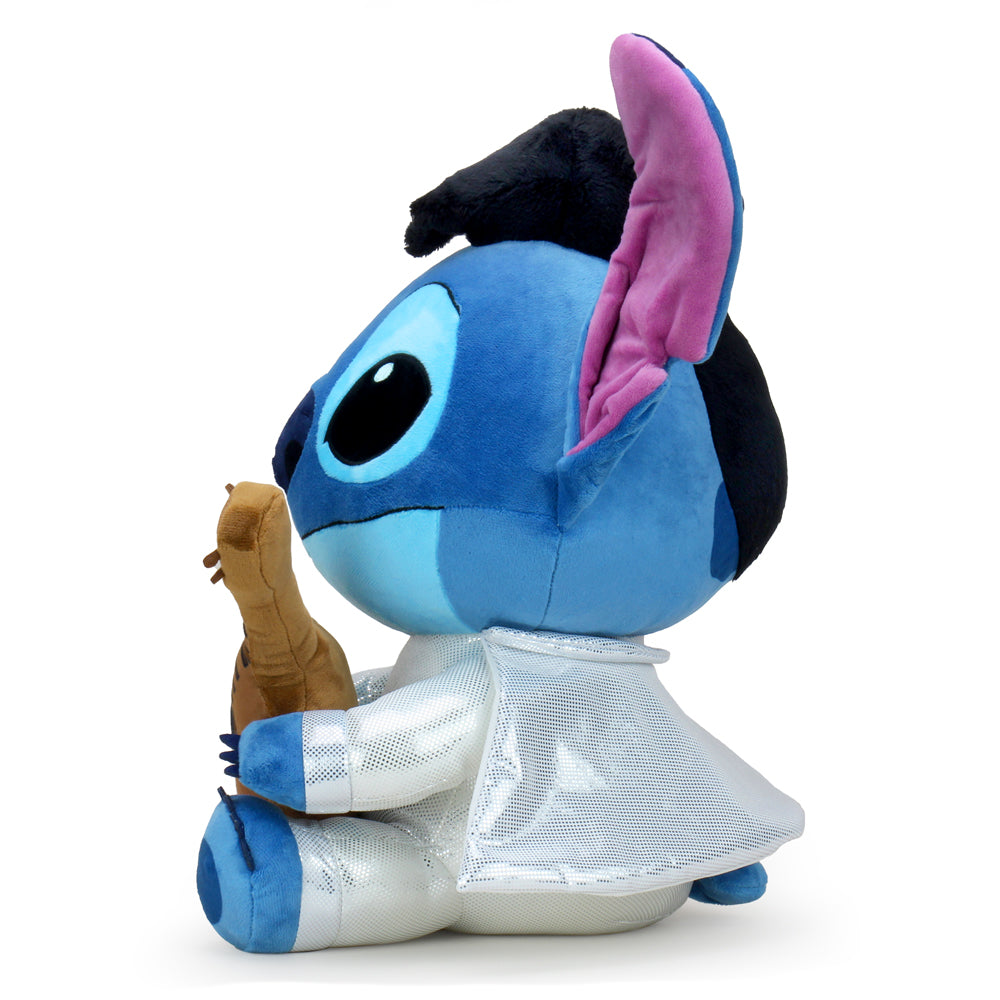 Disney Lilo and Stitch Elvis Stitch 16-inch HugMe vibrating plush toy featuring soft fabric and plush details from the animated character.