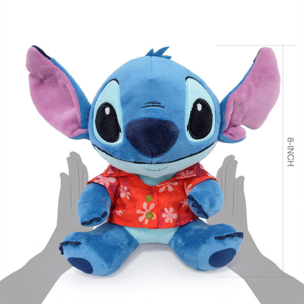 Disney Lilo and Stitch Hawaiian Stitch 8-inch Phunny Plush toy, soft stuffed character with tropical Hawaiian design.