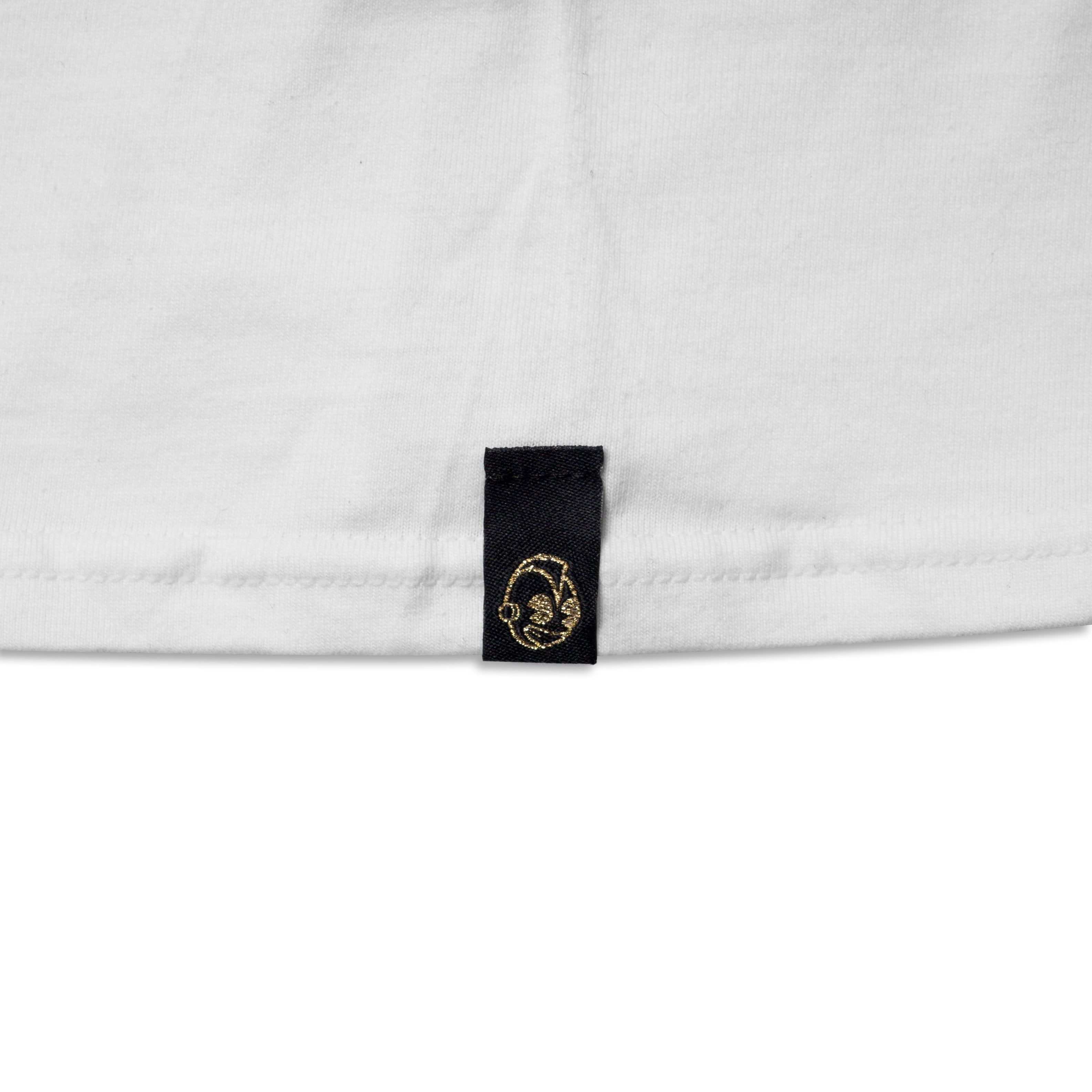 Limited Edition Kidrobot Have a Vinyl Day white cotton pocket T-shirt in sizes S-XXL, featuring graphic design on the front.