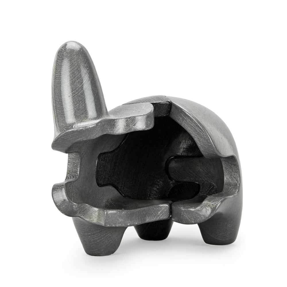Locknesters Interchangeable Puzzle Labbit No. 1 collectible figure with customizable features, displayed in a playful pose.