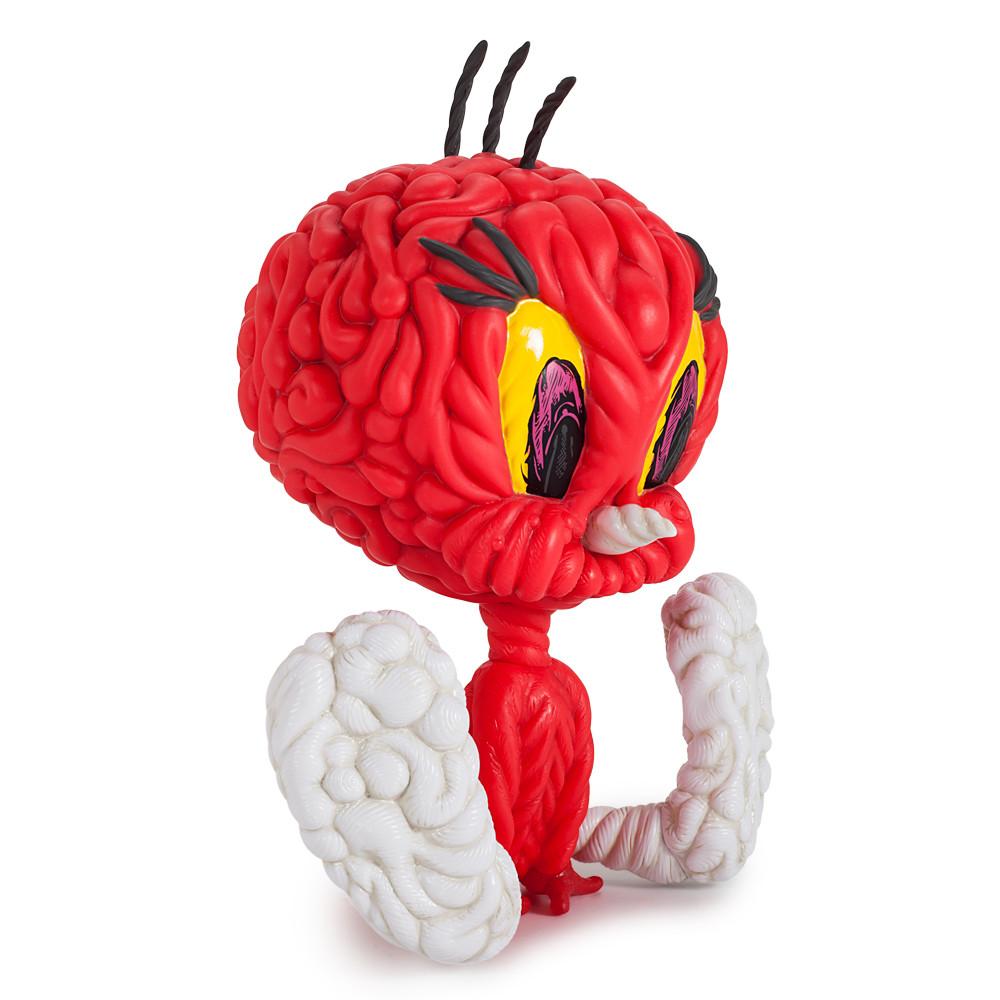 Looney Tunes Tweety Bird 8-inch vinyl art figure by Mark Dean Veca, featuring vibrant red color and detailed design.