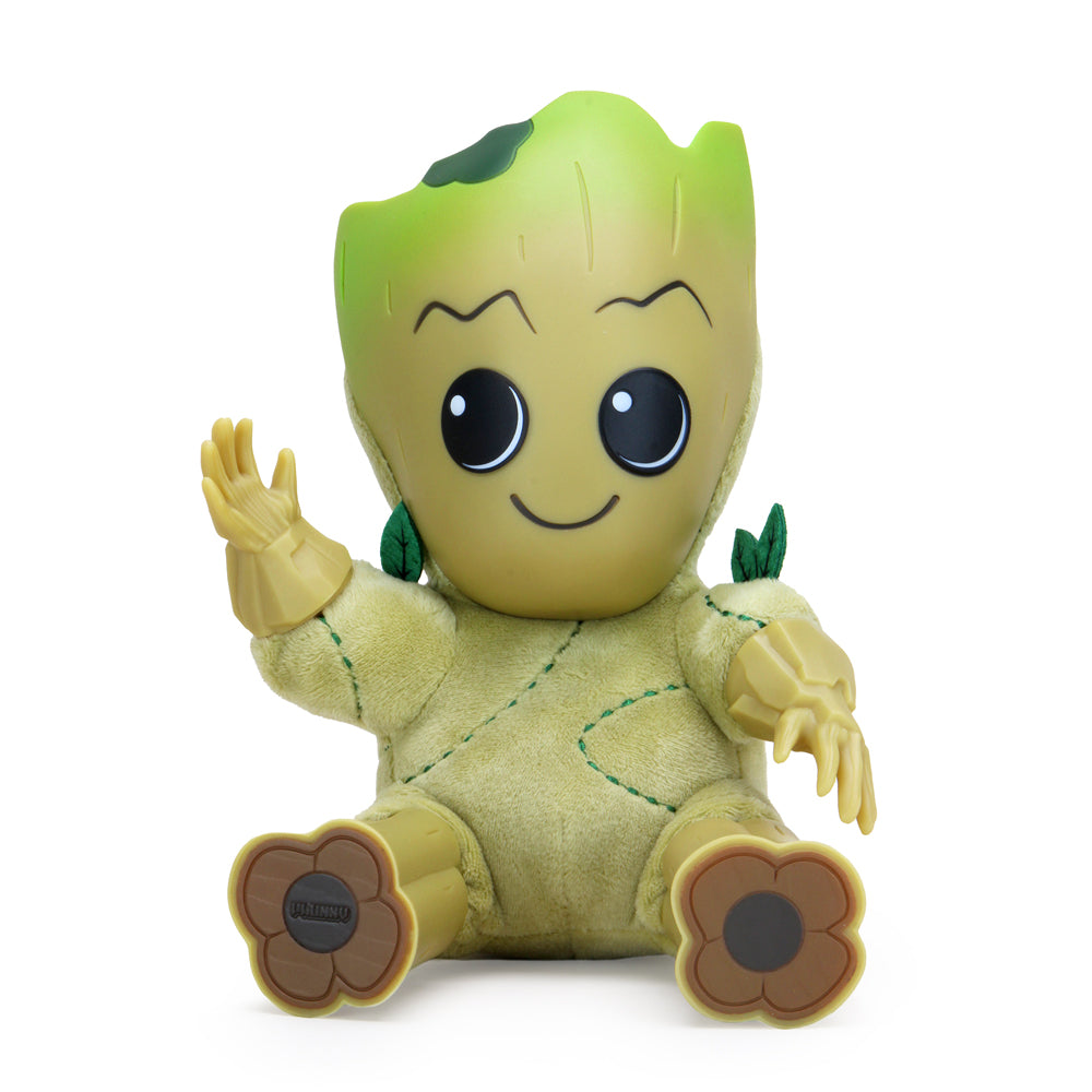 Marvel Guardians of the Galaxy Groot Roto Phunny Plush by Kidrobot, soft plush toy featuring Groot's detailed design and expressive face.