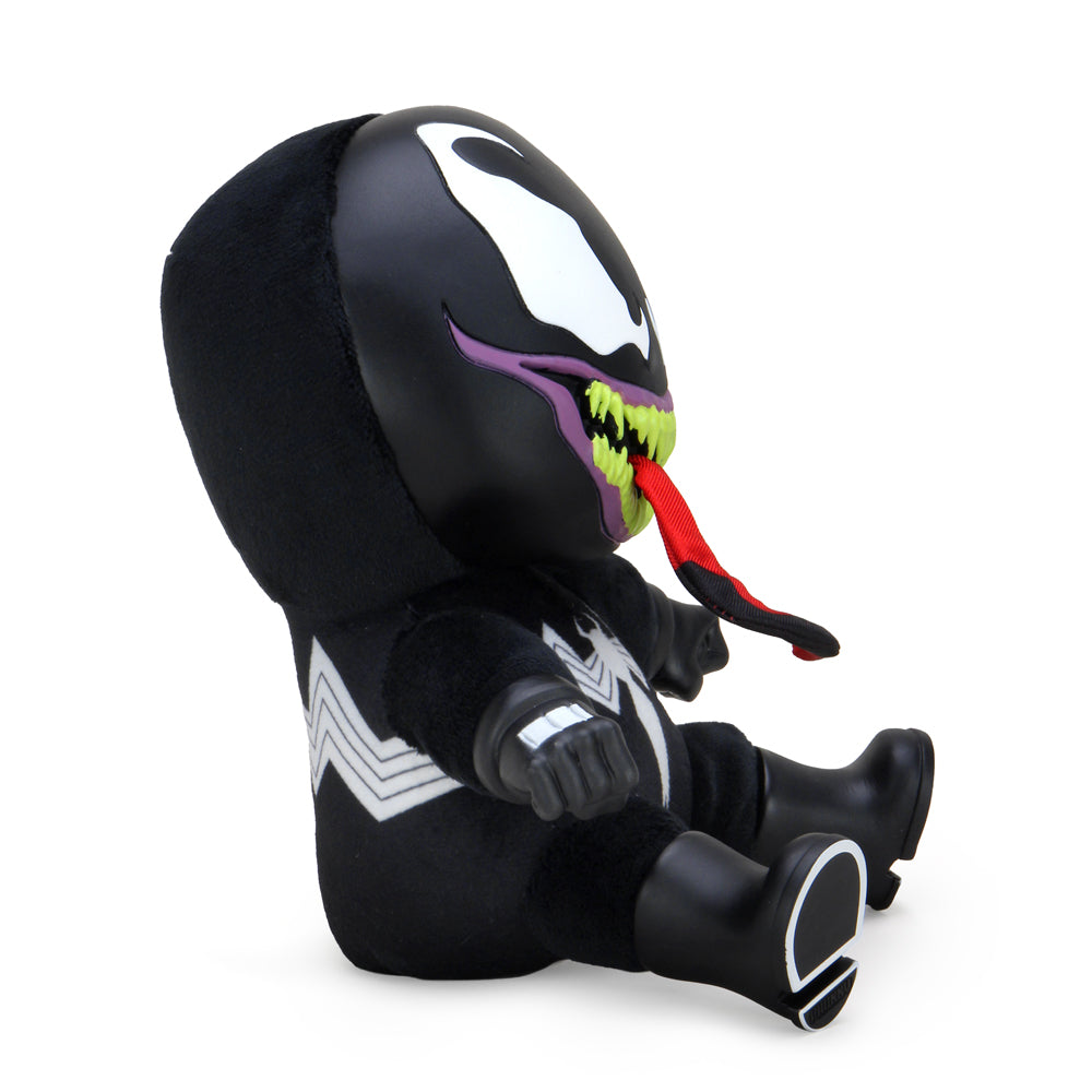 Marvel Venom Roto Phunny Plush by Kidrobot, soft plush toy featuring Venom character with detailed black and white design.