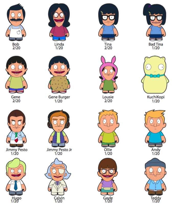 Bob's Burgers Enamel Pin Blind Box Series by Kidrobot - Kidrobot - Designer Art Toys