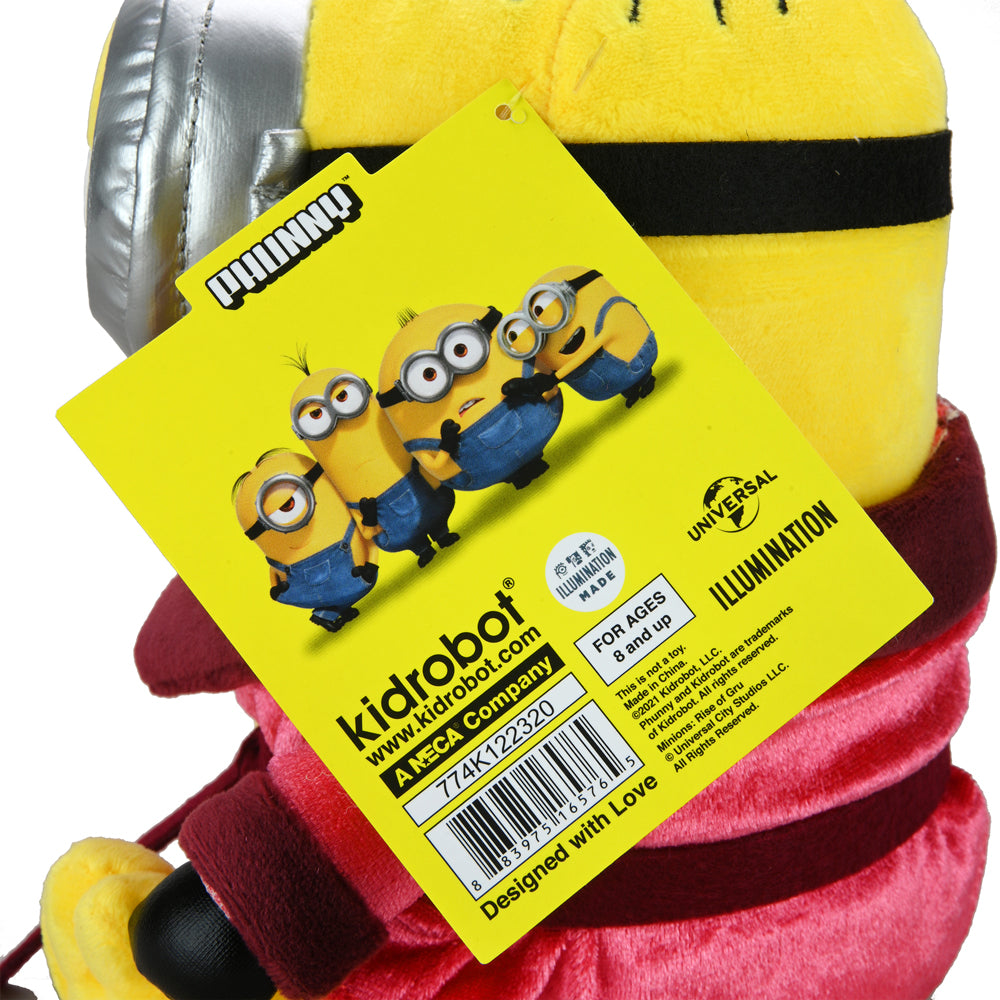 Minions: The Rise of Gru red robe Stuart Phunny plush toy featuring soft fabric and detailed Minions character design.