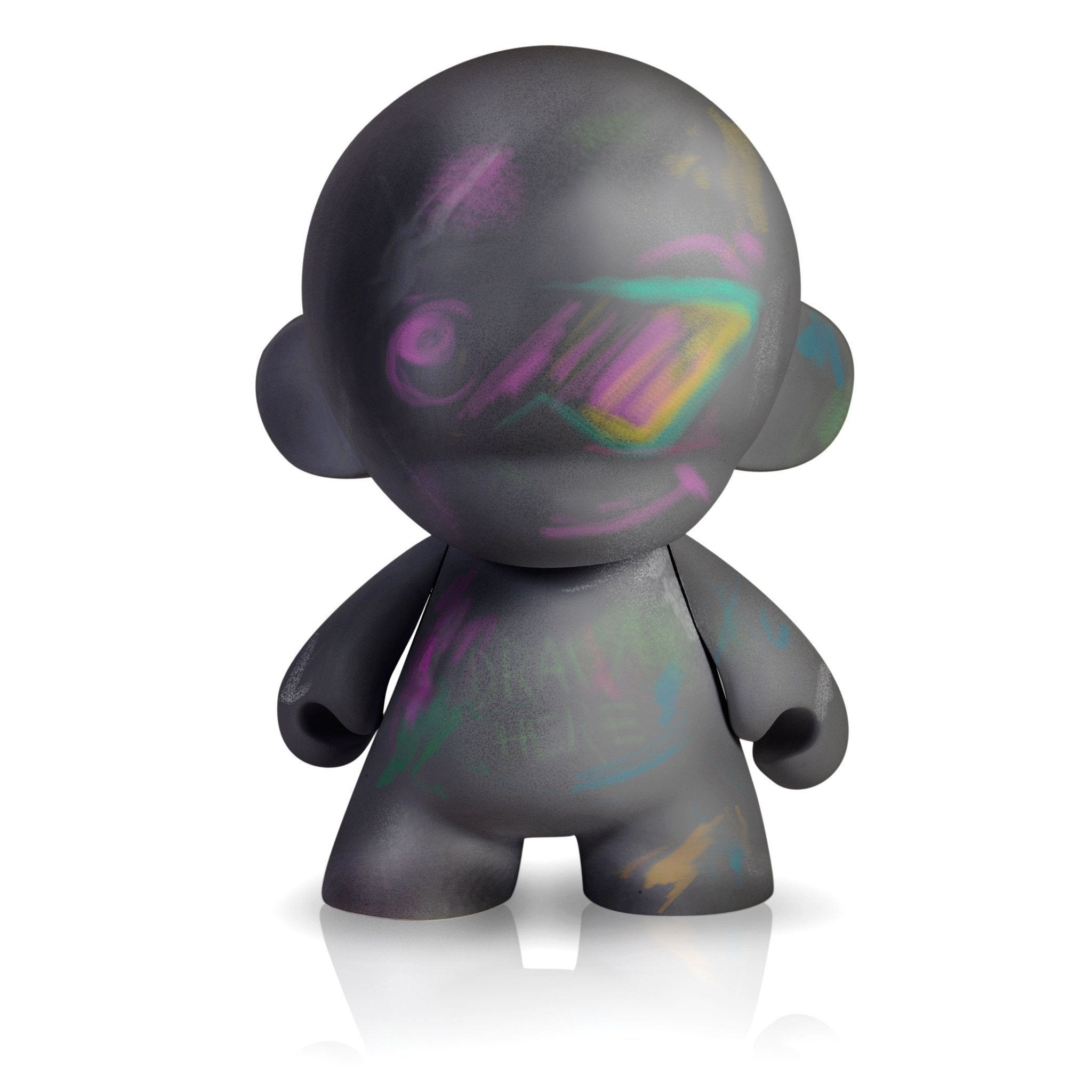 4-foot Kidrobot MUNNYWORLD Monsta Munny art giant with chalkboard surface, displayed in a creative pose on a plain background.