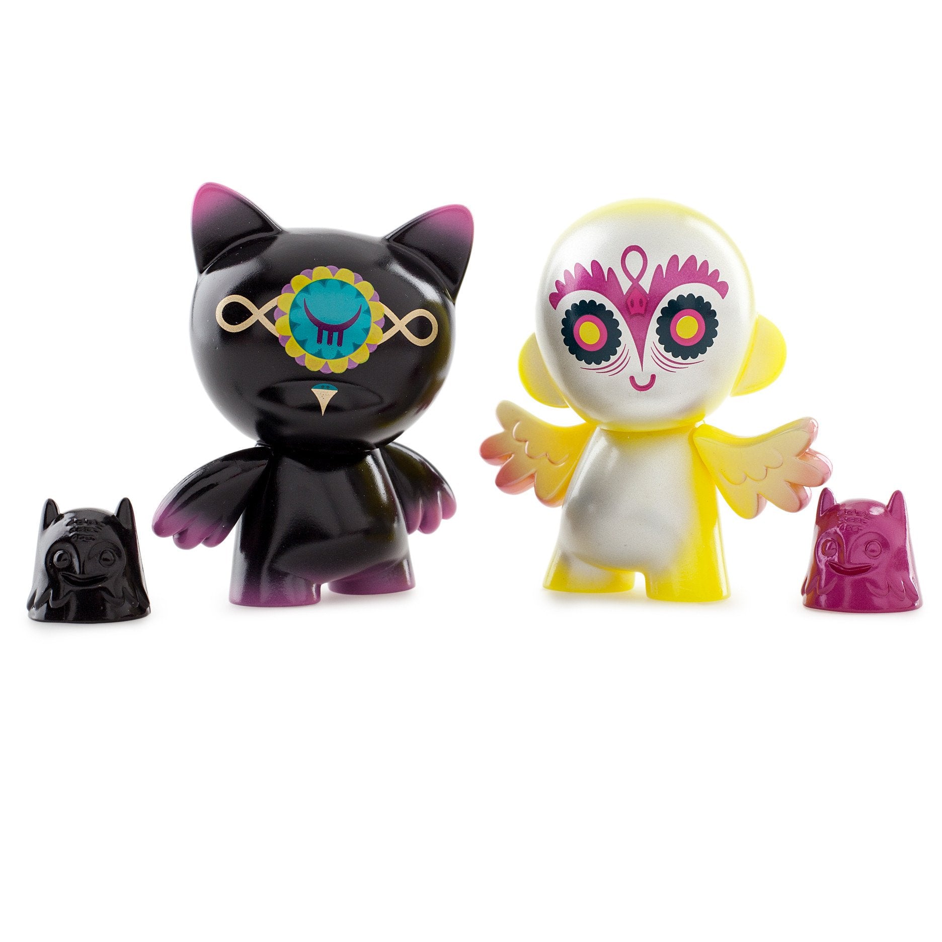 Nightriders 3" Blind Box Art Figures by Nathan Jurevicius featuring colorful vinyl characters with detailed designs.