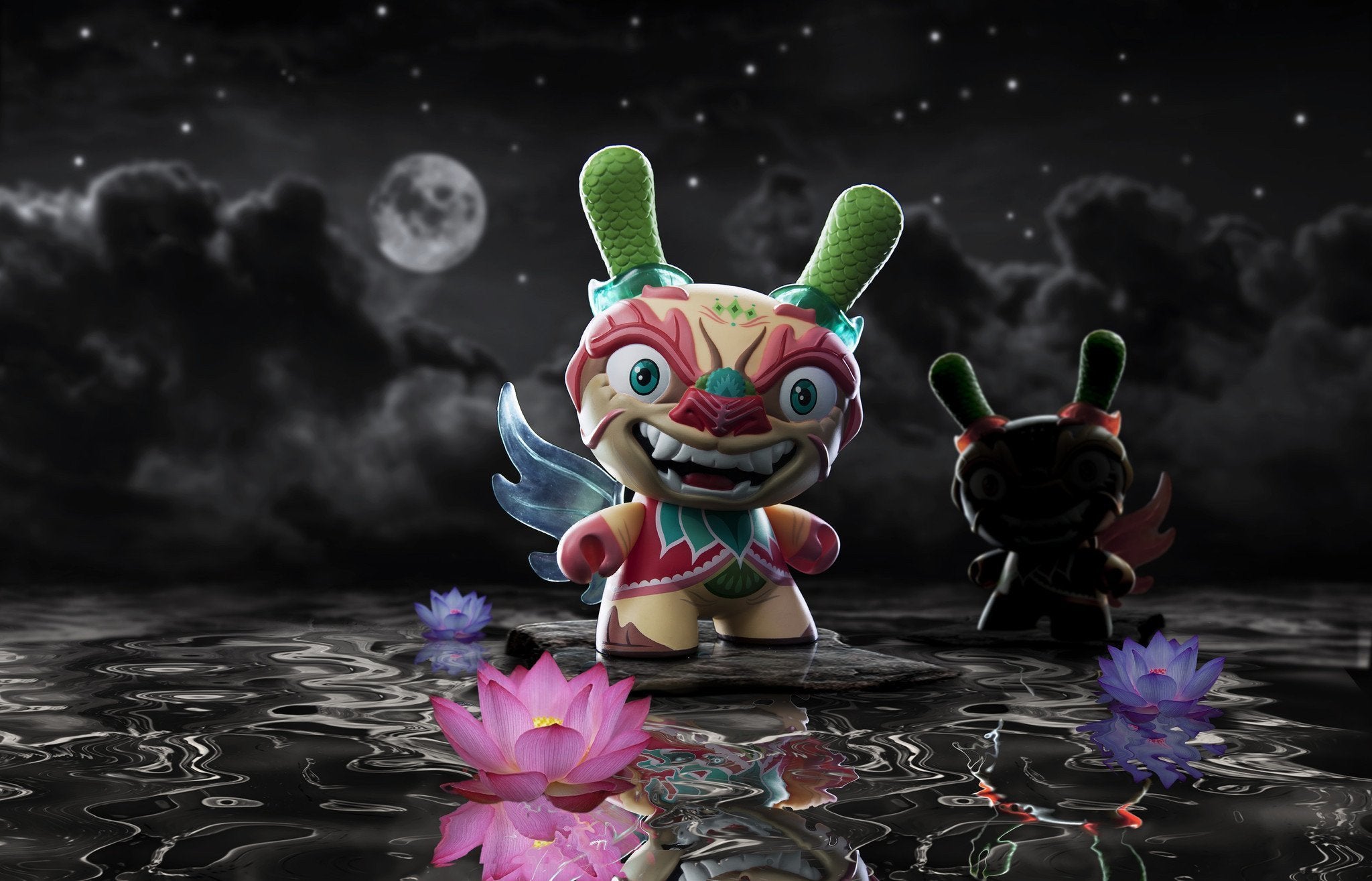 Imperial Lotus Dragon 8" Dunny by Scott Tolleson - Kidrobot - Designer Art Toys