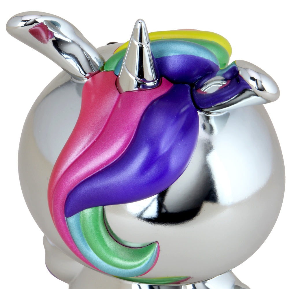 Sanrio Hello Kitty Unicorn 8-inch vinyl art figure in chrome finish, NYCC 2020 exclusive limited edition of 250.