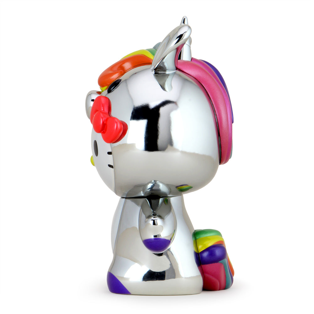 Sanrio Hello Kitty Unicorn 8-inch vinyl art figure, NYCC exclusive chrome edition, limited to 250 pieces.