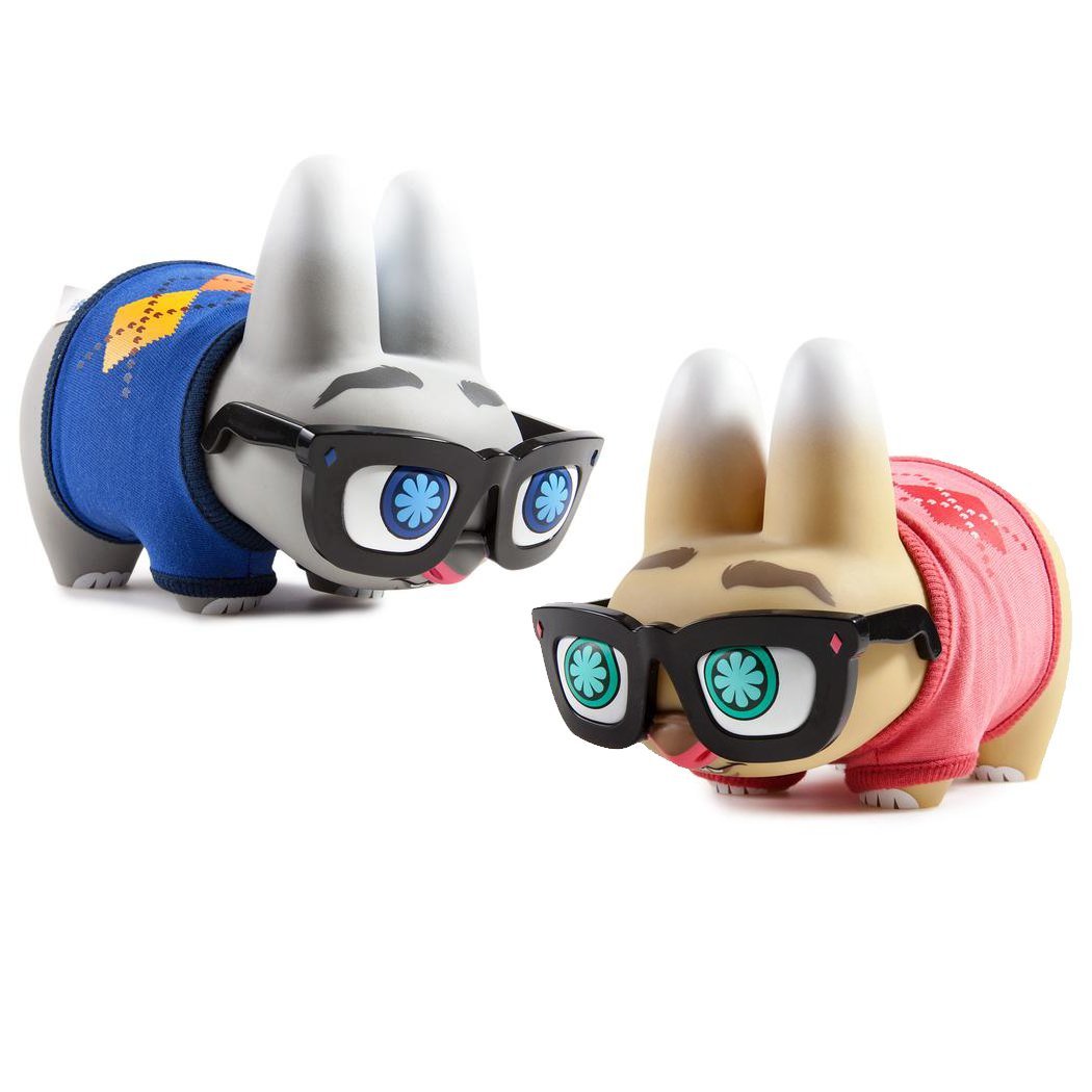 Red edition Pipken Preppy Labbit art figure by Scott Tolleson, vinyl collectible with detailed design and vibrant colors.