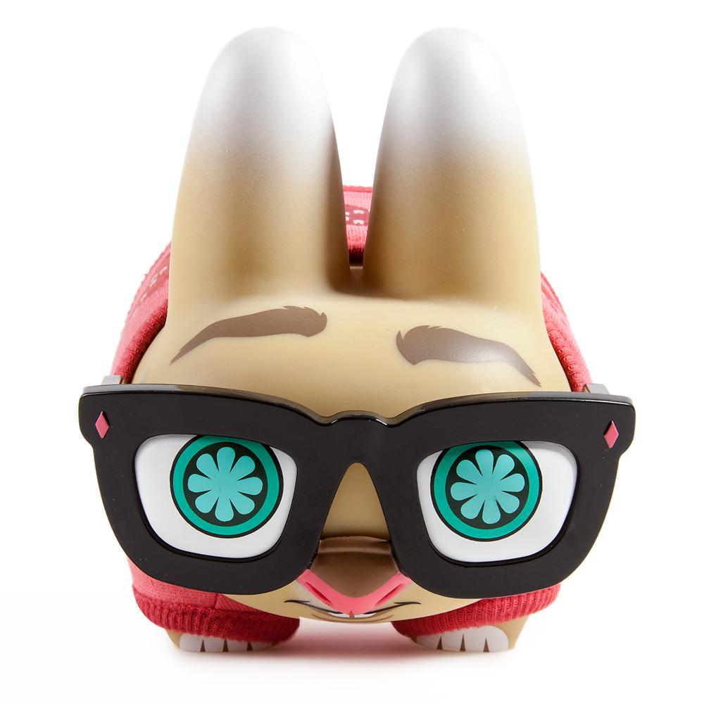 Red edition Pipken Preppy Labbit art figure by Scott Tolleson, vinyl collectible with a stylish, colorful design.