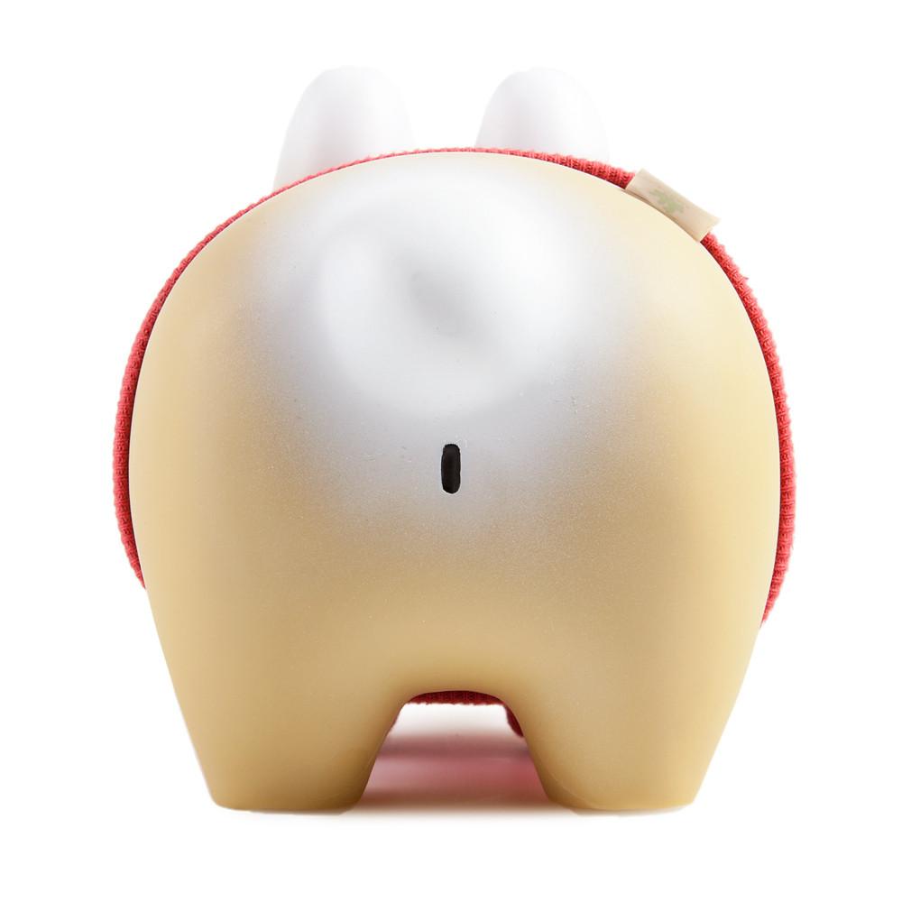 Red edition Pipken Preppy Labbit art figure by Scott Tolleson, vinyl collectible with detailed preppy design and vibrant red color.