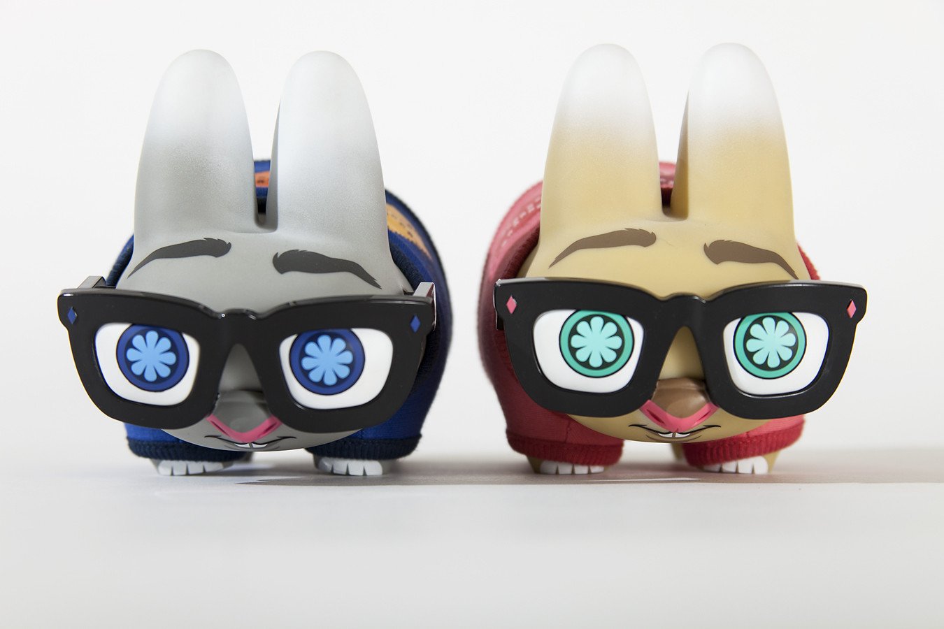 Red Pipken Preppy Labbit art figure by Scott Tolleson, vinyl collectible with detailed design and vibrant color.