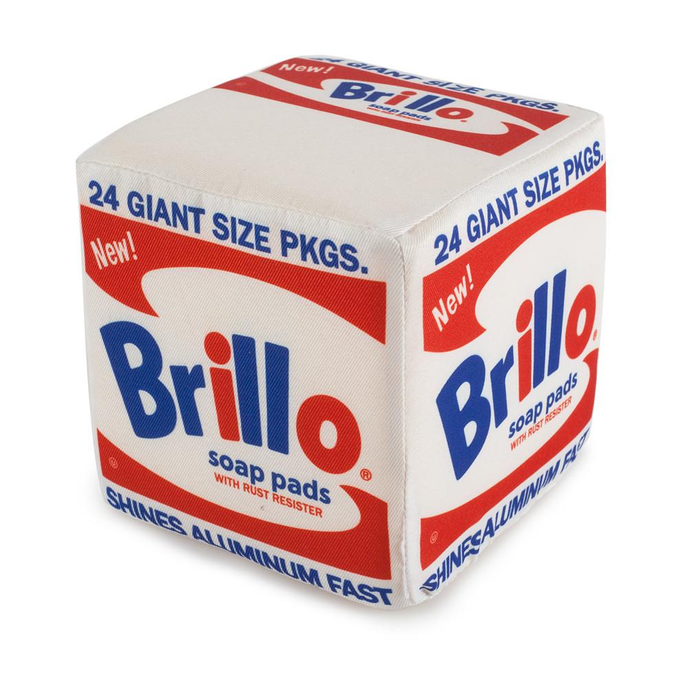 Andy Warhol White Brillo Box Medium Pop Art Plush by Kidrobot - Kidrobot - Designer Art Toys