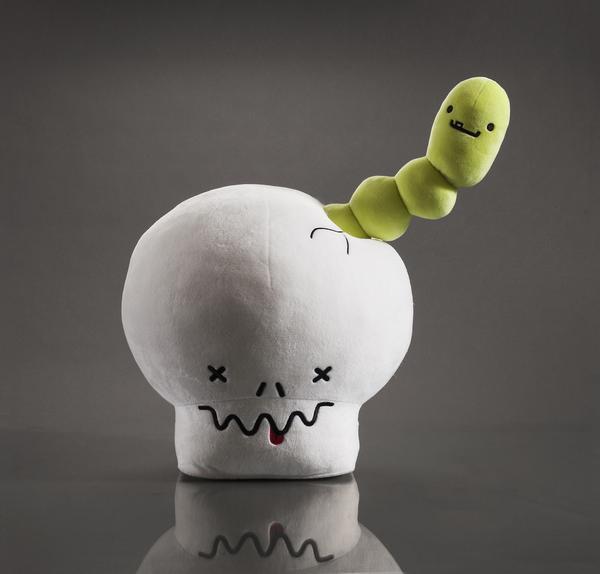 BFFs Love Hurts Bones the Skull & William the Worm Plush - Kidrobot - Designer Art Toys
